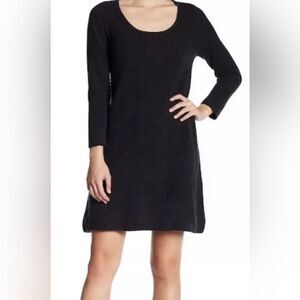 Calypso St. Barth Kahimi Cashmere Dress Sweater Gray Ribbed M